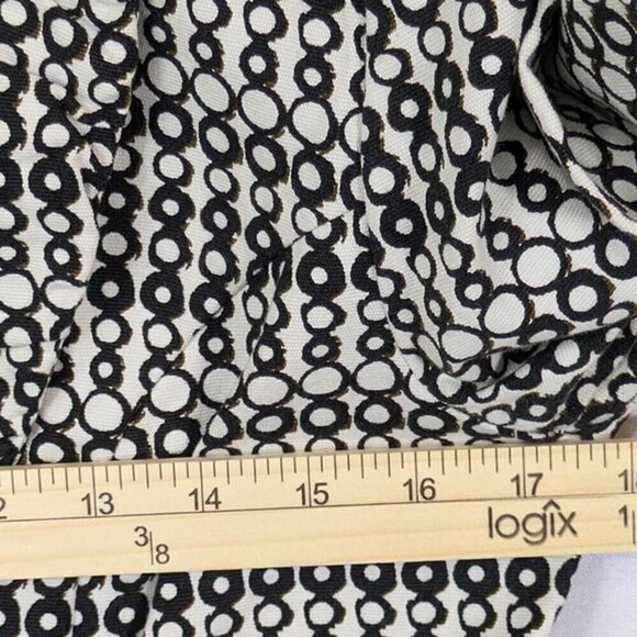 CAbi Blazer Cropped Jacket 3/4 Sleeve 2 Button Black & White Circles Size 6 - Picture 9 of 14